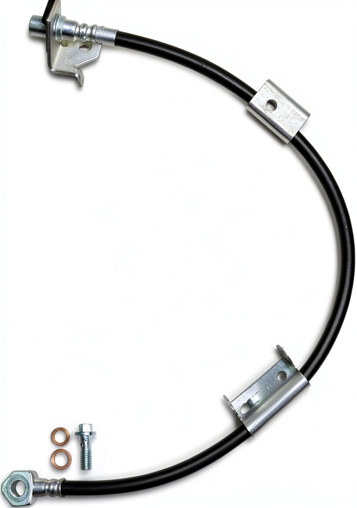 ACDelco front brake hose installed on a vehicle brake system