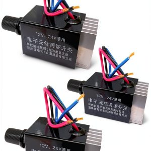 DC Motor Speed Controller LDCRE 12V/24V 10A Stepless Regulator 3 Pack-0