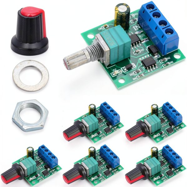 PWM Low Voltage DC Motor Speed Controller WWZMDiB 6pcs 1803BK 2A 30W-0
