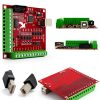 CNCTOPBAOS 4 Axis USB Mach3 Motion Control Card,Red 4-Axis Linkage MACH3 CNC Controller Board,Stepper Motor Driver Control Card 100KHz 4 Inputs Breakout Board for CNC Router Engraving Machine-2