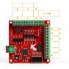 CNCTOPBAOS 4 Axis USB Mach3 Motion Control Card,Red 4-Axis Linkage MACH3 CNC Controller Board,Stepper Motor Driver Control Card 100KHz 4 Inputs Breakout Board for CNC Router Engraving Machine-4