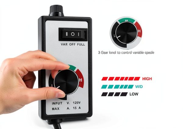 AC Motor Speed Controller CDMALL 120V 15A 6ft Cord Fan Control-4