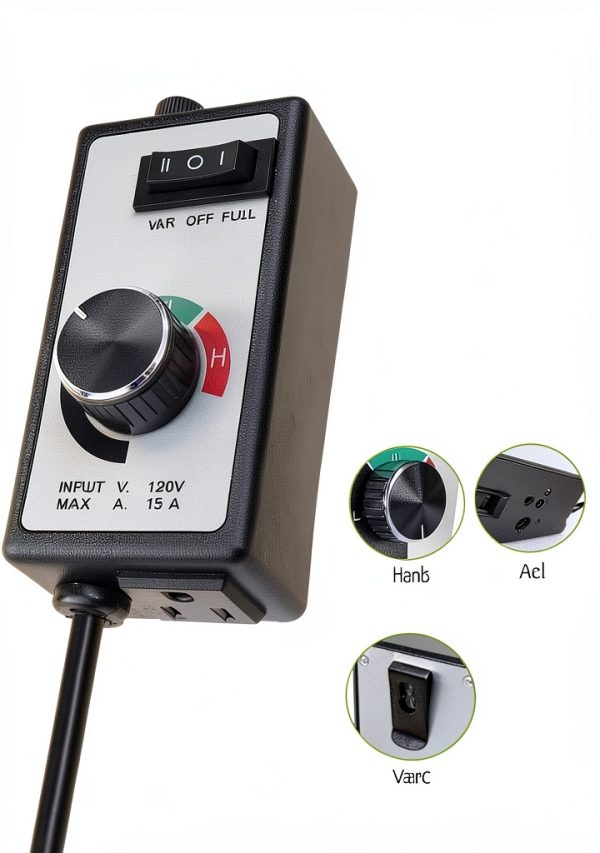 AC Motor Speed Controller CDMALL 120V 15A 6ft Cord Fan Control-1
