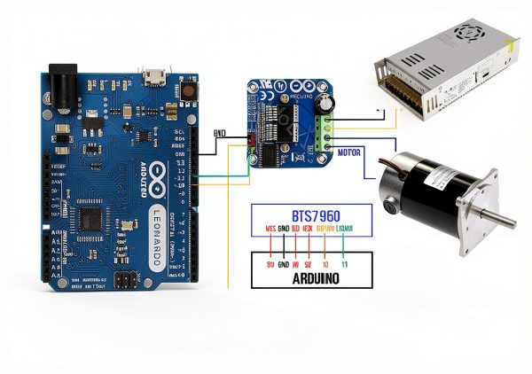 BTS7960 2-Piece Motor Driver Set for Arduino with Current Limiting-6